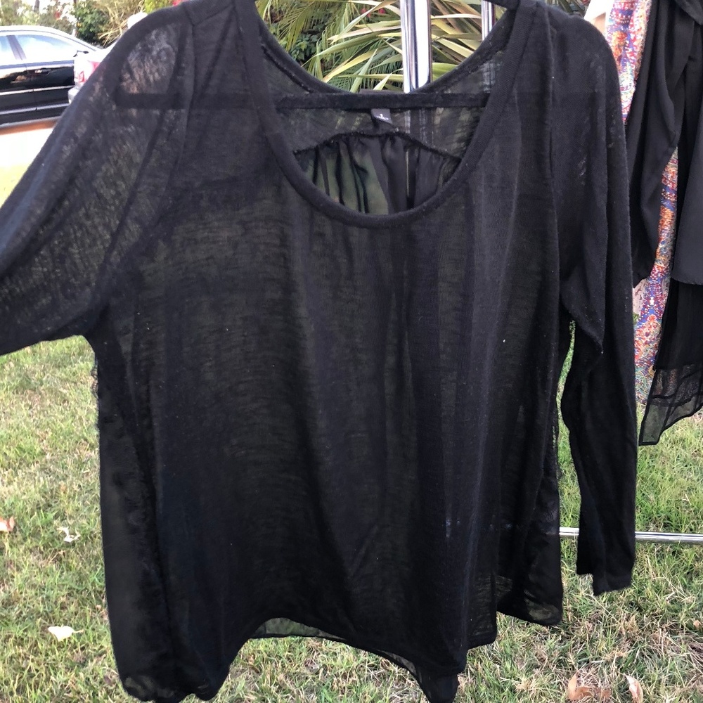Black Sheer Sweater